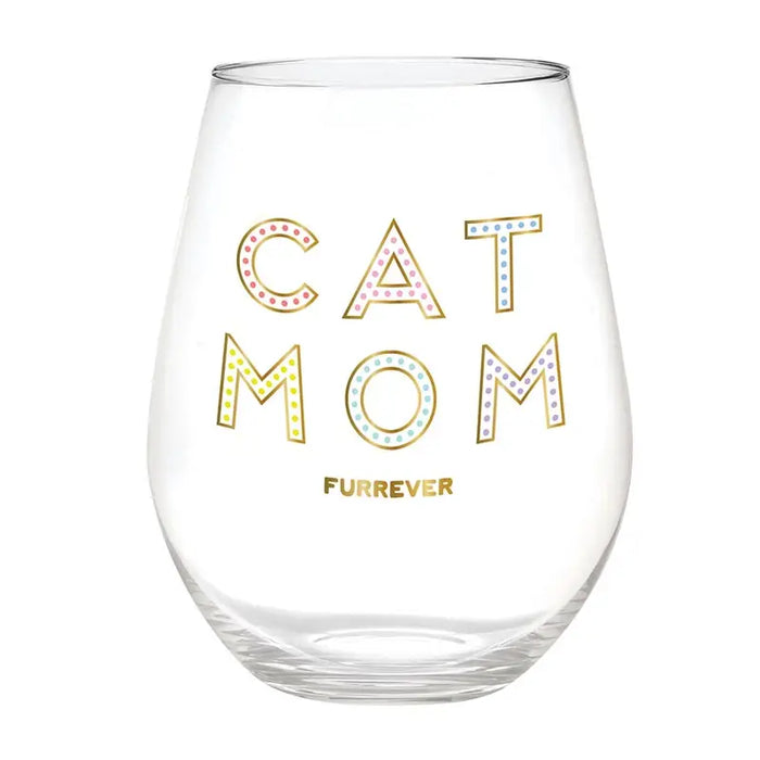 Cat Mom Jumbo Wine Glass