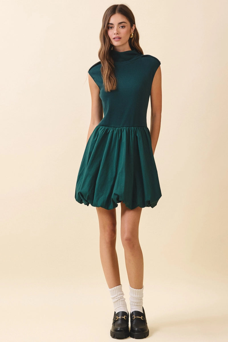 Bubble Hem Mini Dress