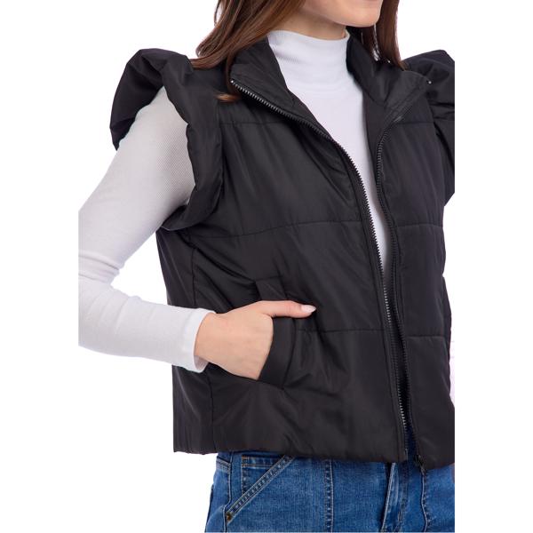 Lile Ruffle Quilted Vest