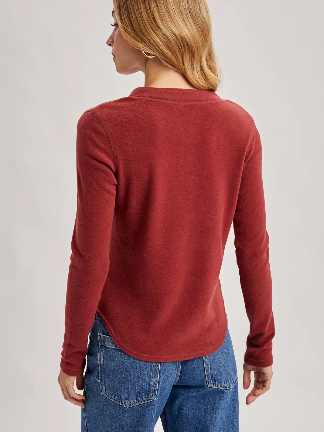 Henley Dolphin Hem Top