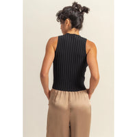 Ribbed Mock Neck Top