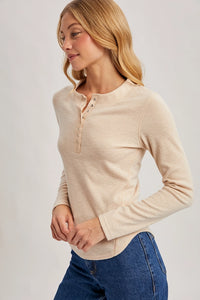 Henley Dolphin Hem Top