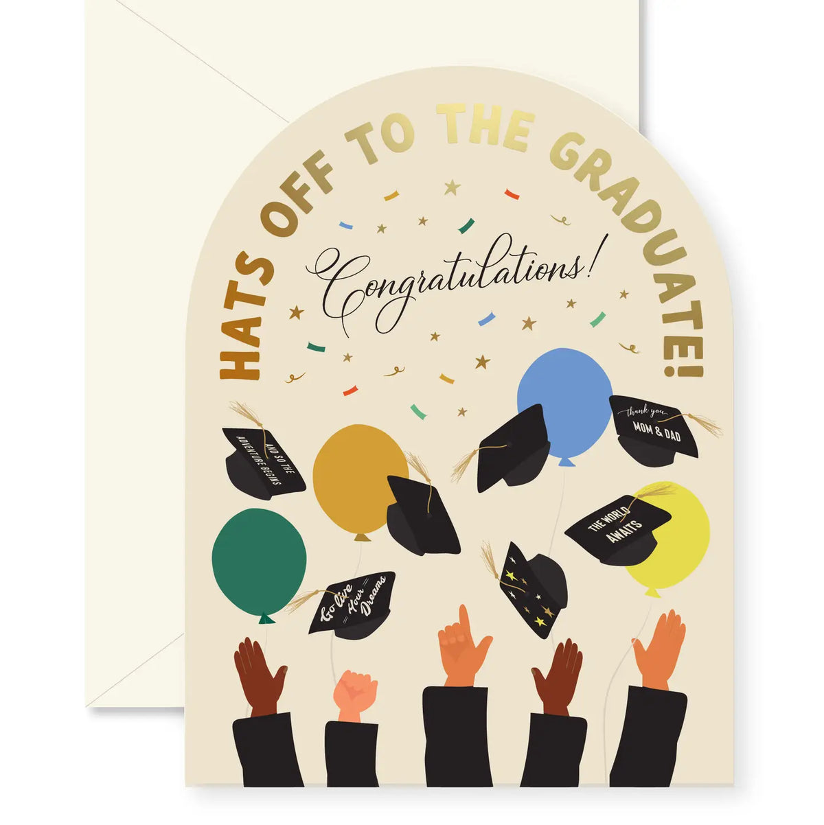 Hats Off Graduation Greeting Card