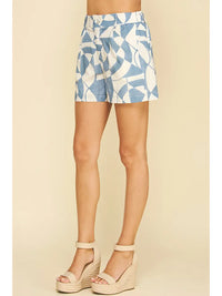 Printed High Waisted Shorts