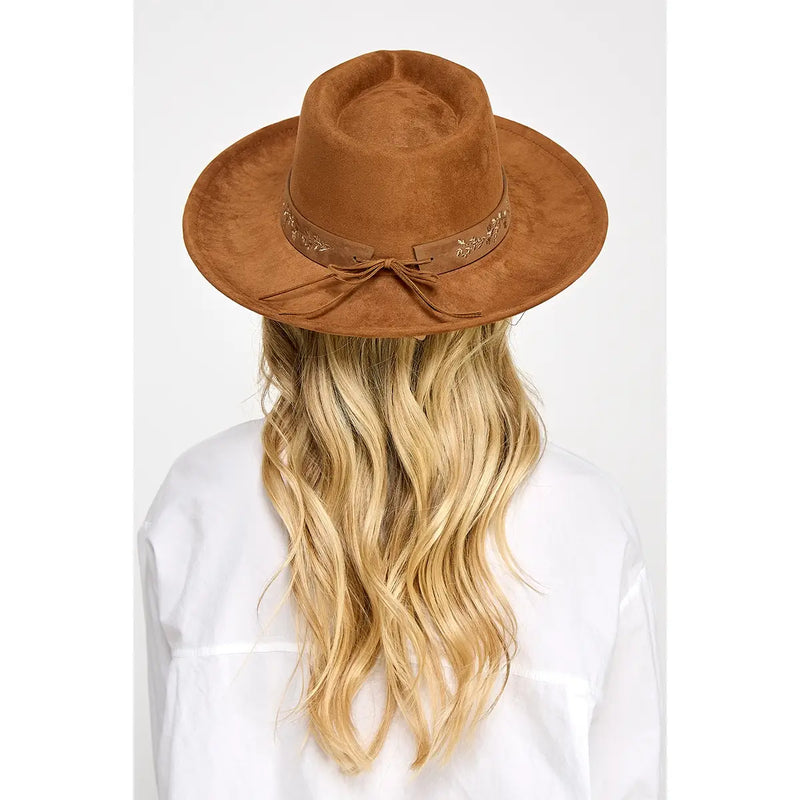 Floral Strap Fedora Hat