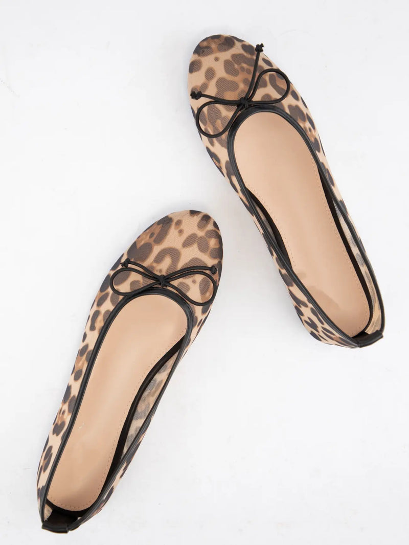 Mesh Leopard Ballet Flat
