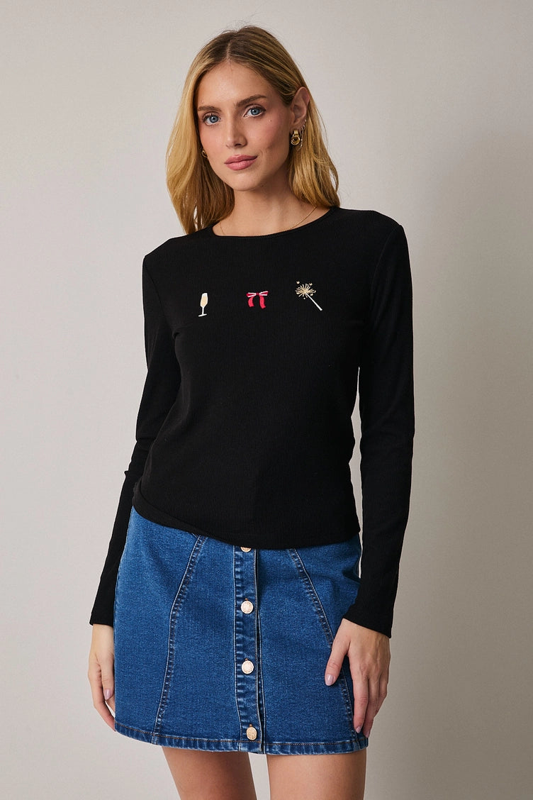 New Years Graphic Top