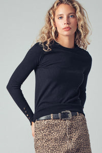 Button Cuff Slim Top