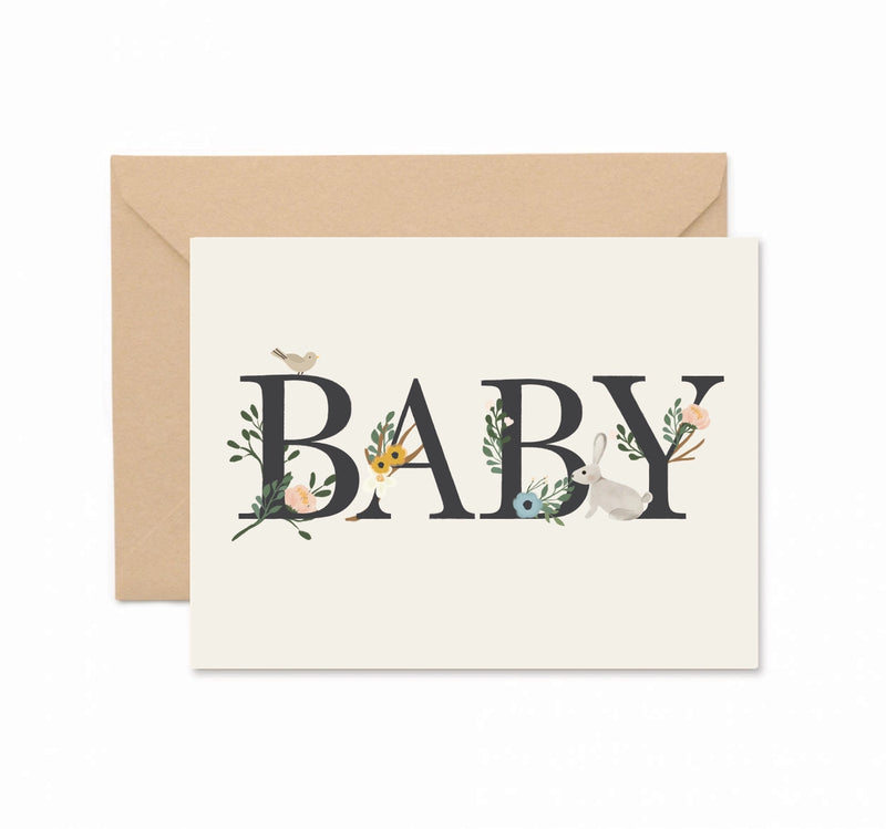Floral Baby Greeting Card