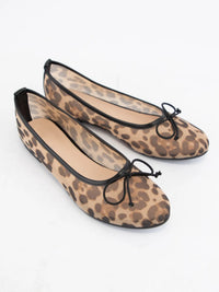 Mesh Leopard Ballet Flat