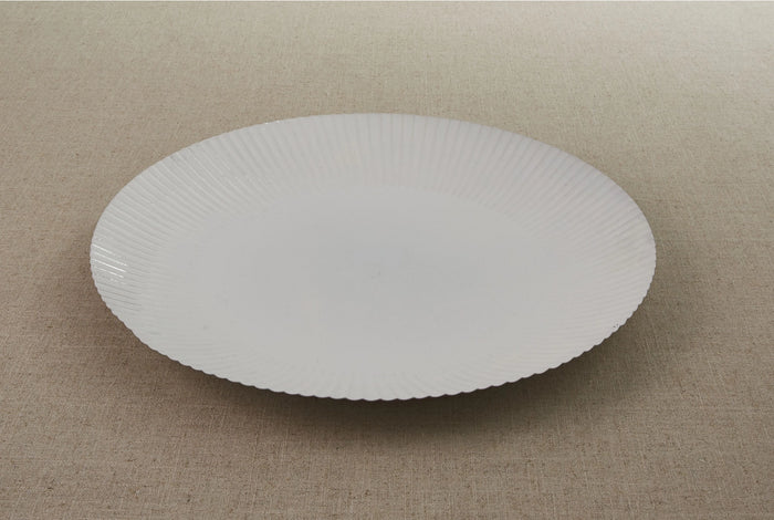 Ridged White Platter