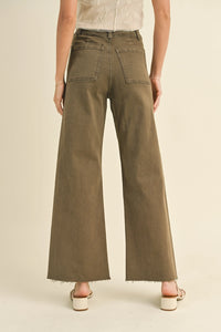 Pocket Front Wide Leg Pants