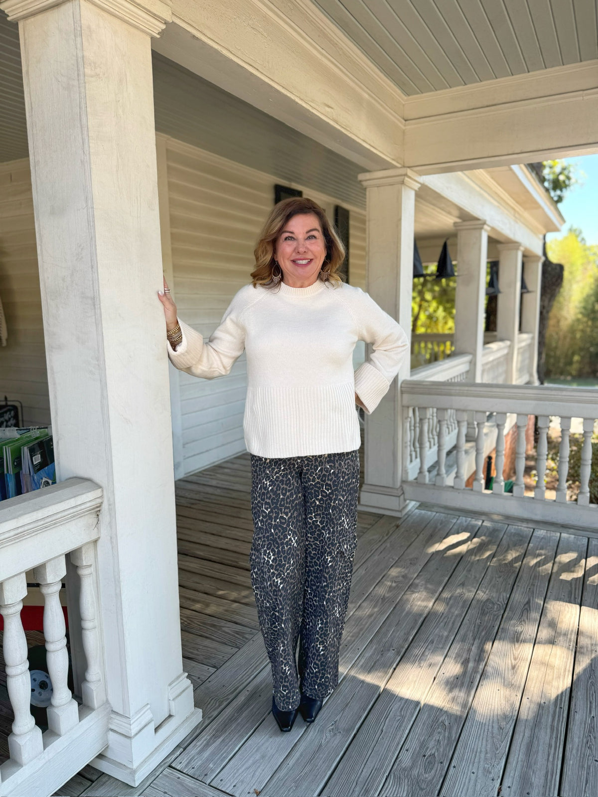 Leopard Print Cargo Pants