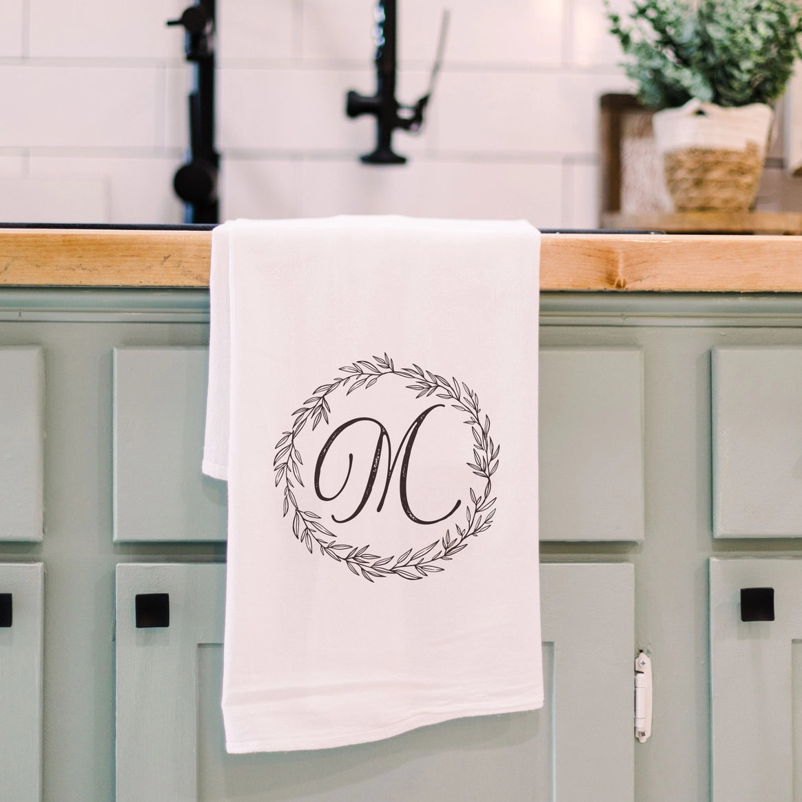 Monogrammed Tea Towel