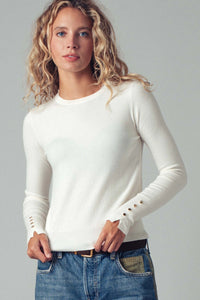 Button Cuff Slim Top
