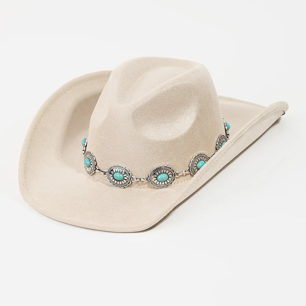 Turquoise Strap Cowboy Hat