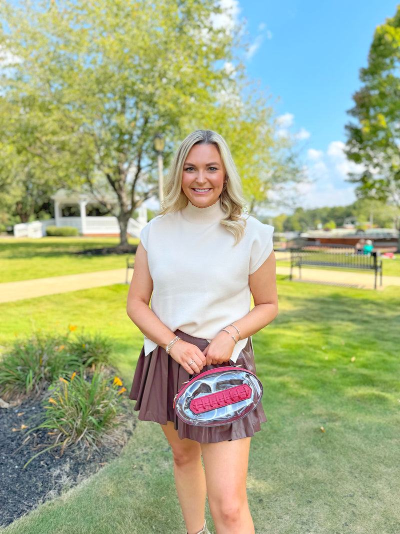 Faux Leather Mini Skirt