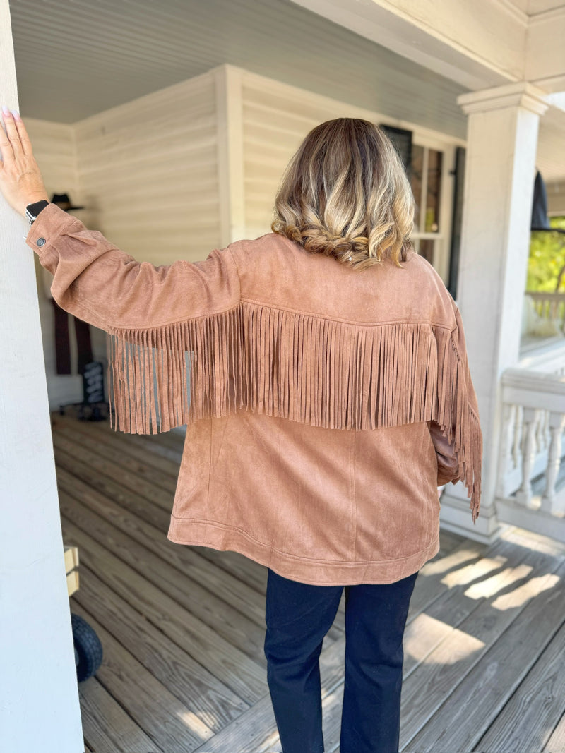 Suede Fringe Jacket