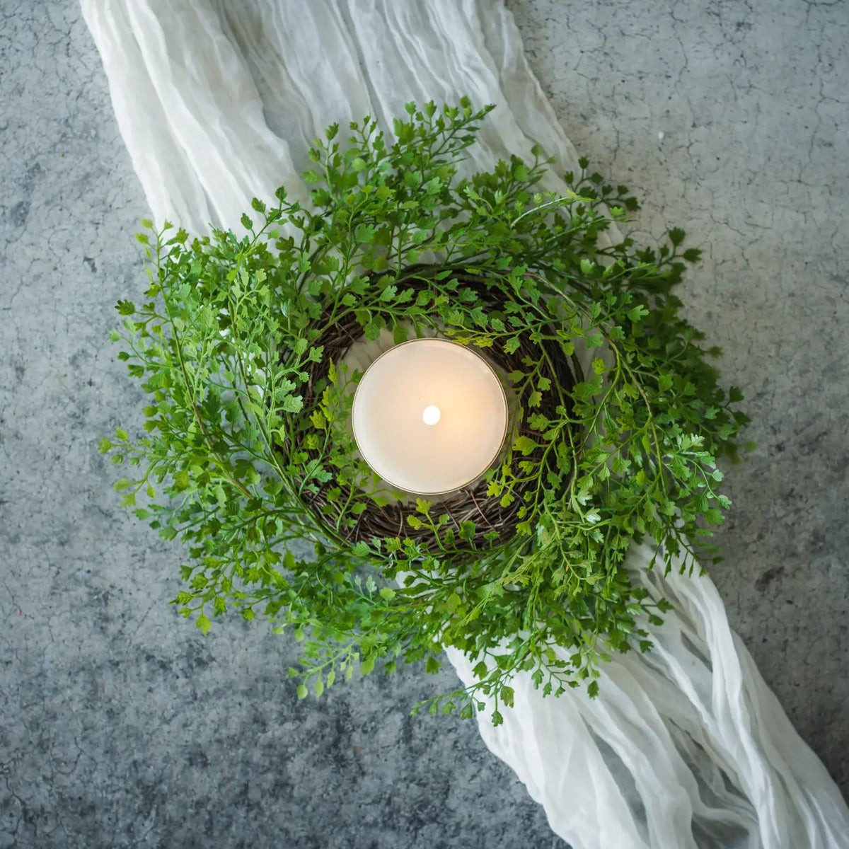 Maidenhair Fern Candle Ring