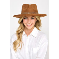 Floral Strap Fedora Hat