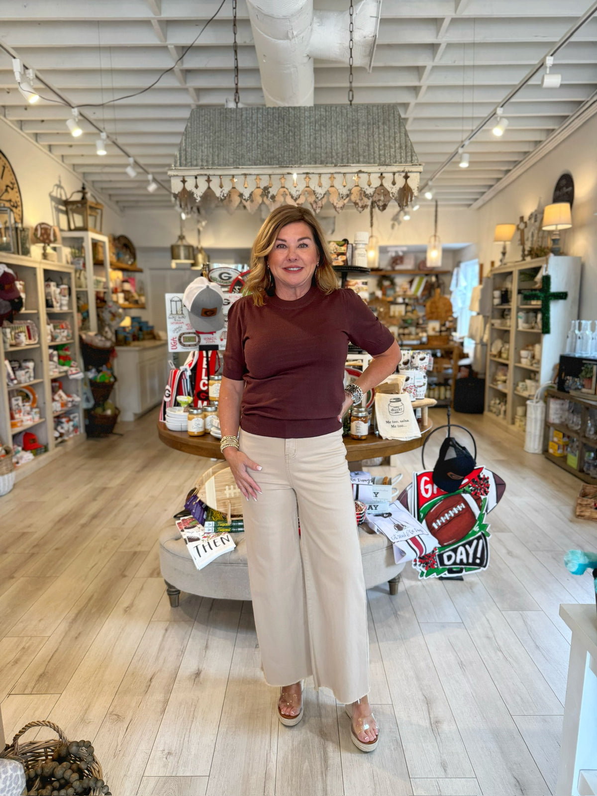 Puff Sleeve Knit Top