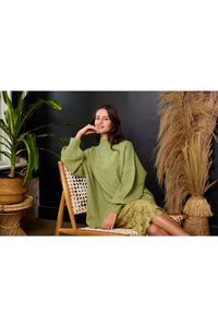 Funnel Neck Oversized Pullover