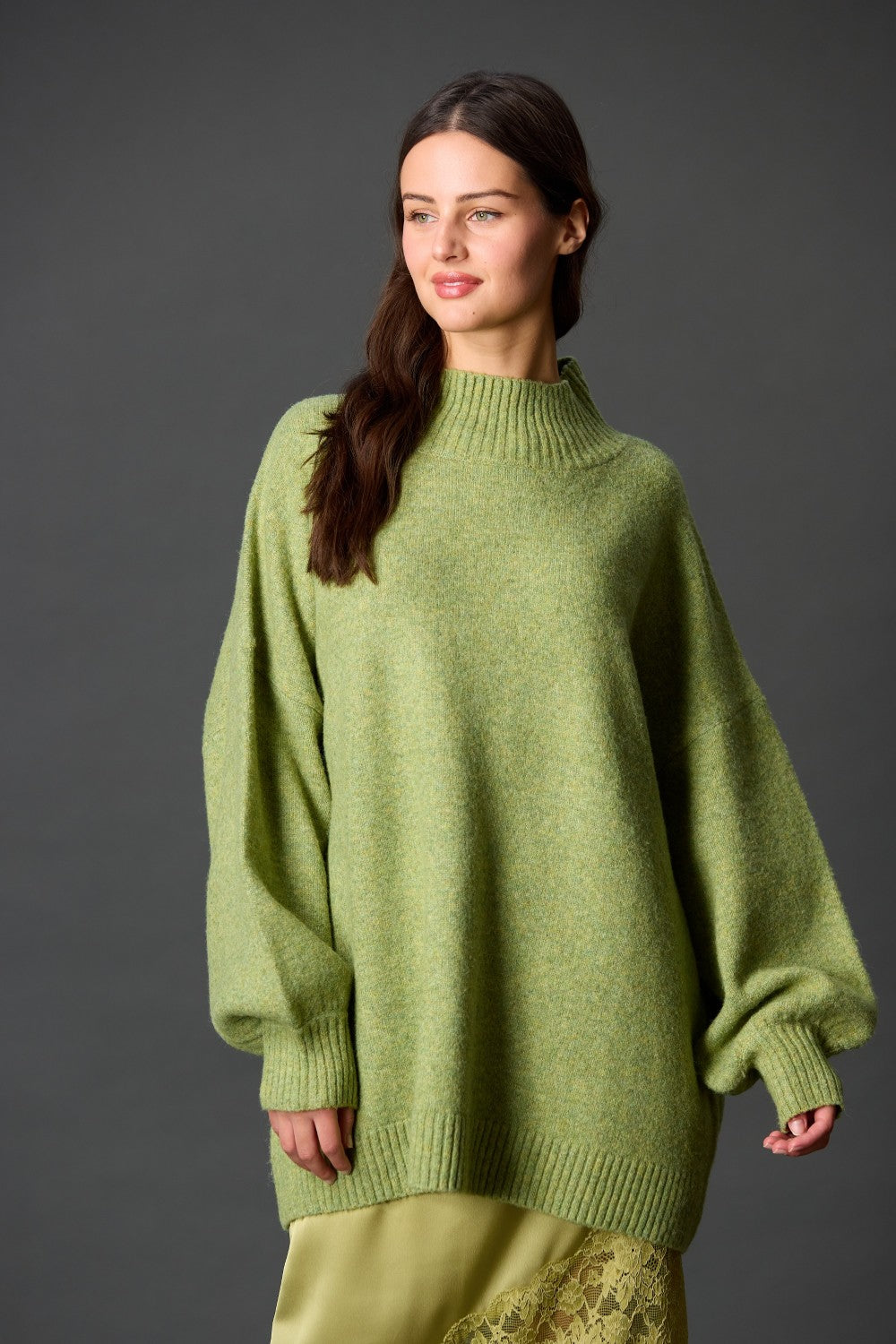Funnel Neck Oversized Pullover