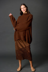 Funnel Neck Oversized Pullover