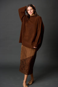 Funnel Neck Oversized Pullover