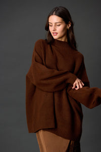 Funnel Neck Oversized Pullover
