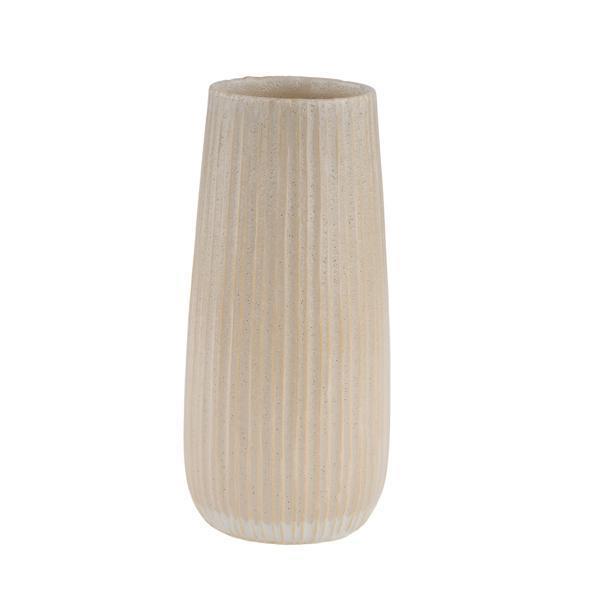 Ribbed Stoneware Vase