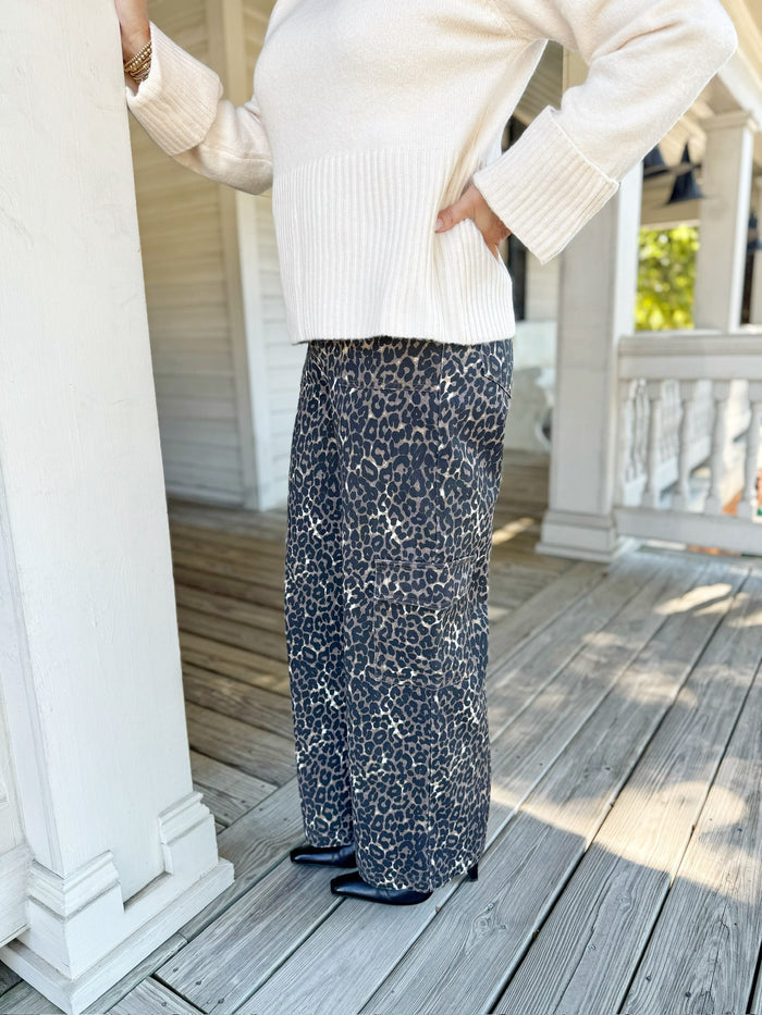 Leopard Print Cargo Pants