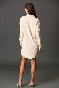 Suede Button Down Dress