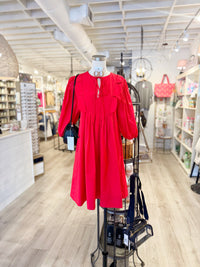 Poplin Scallop Trim Dress