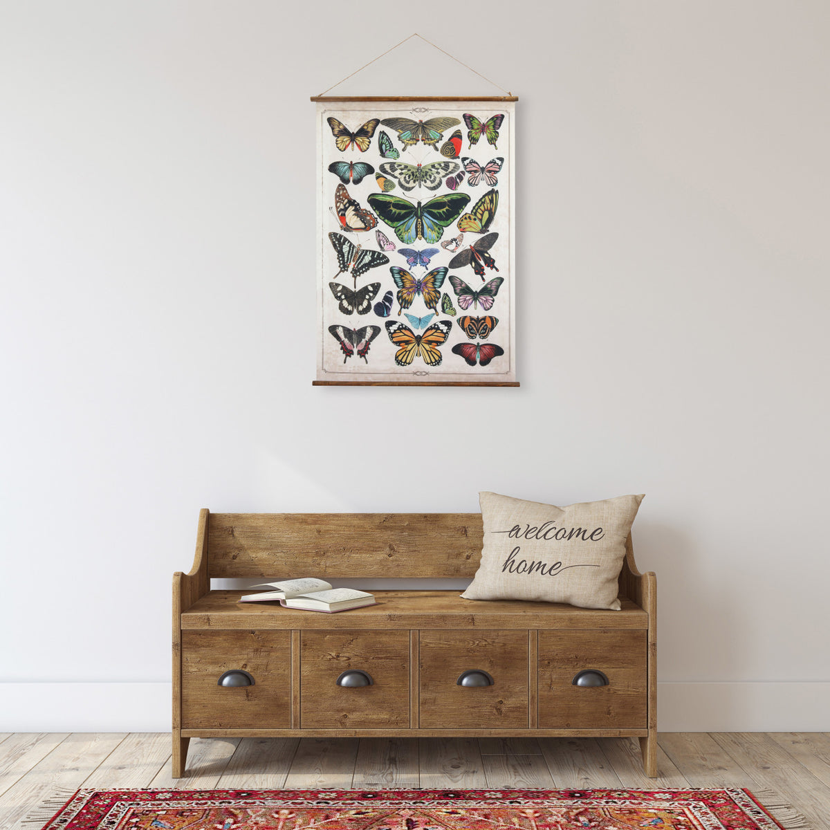 Butterflies Scroll Wall Decor