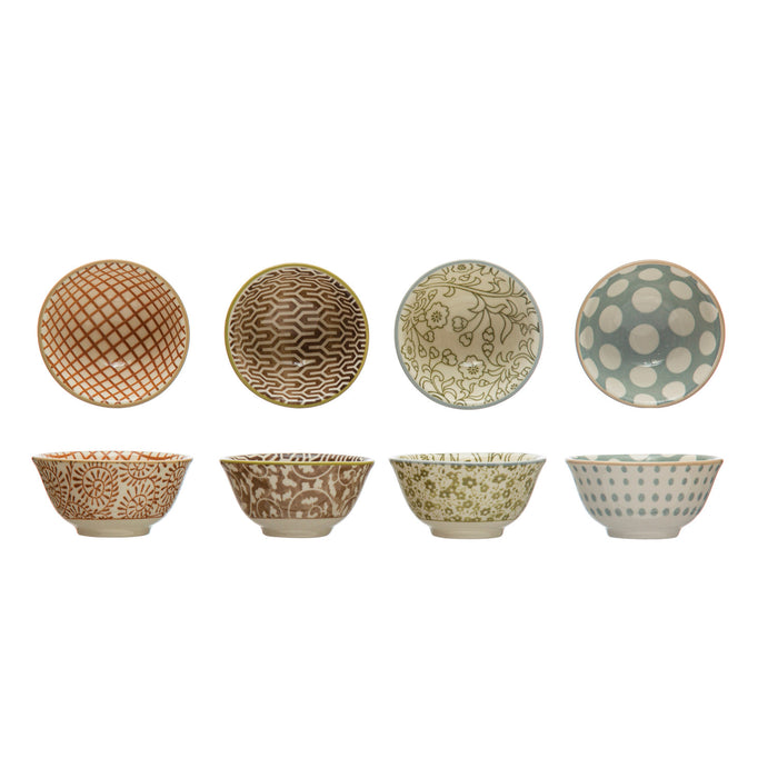 Patterned Stoneware Pinch Pot