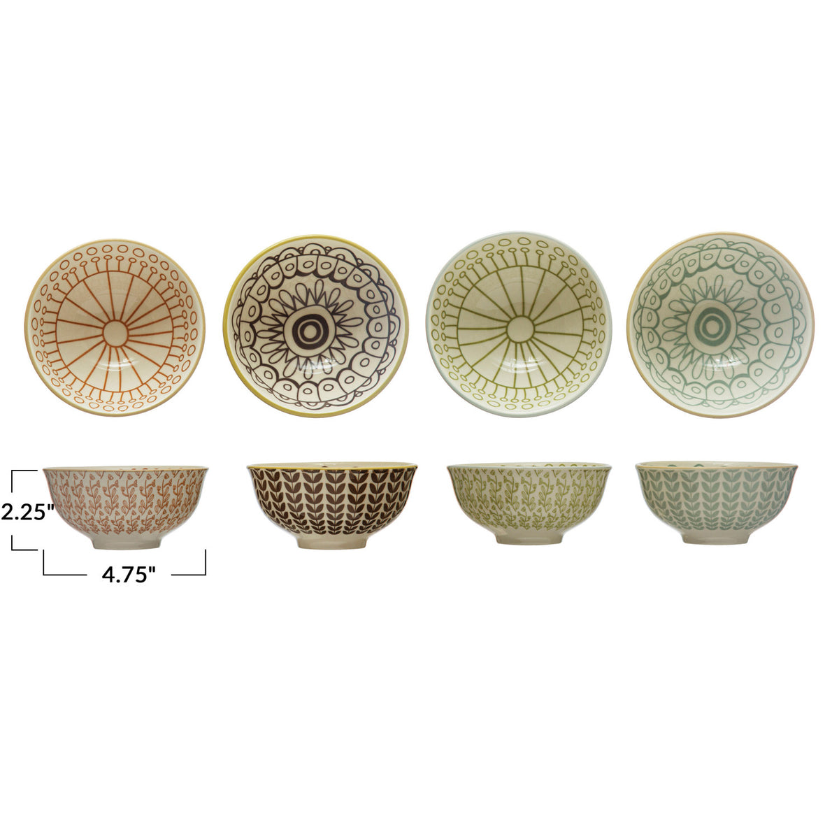 Patterned Stoneware Bowl