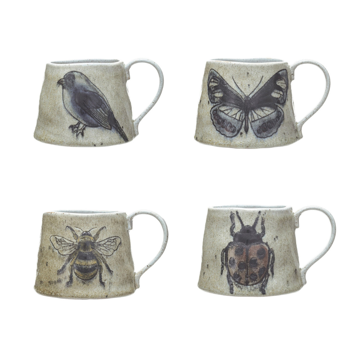 Insect/Bird Stoneware Mug