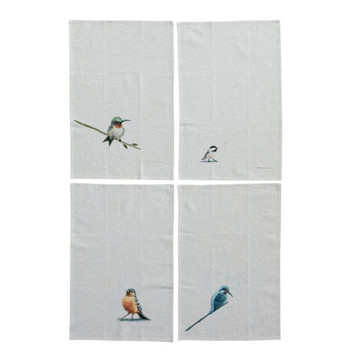 Bird Printed Tea Towel