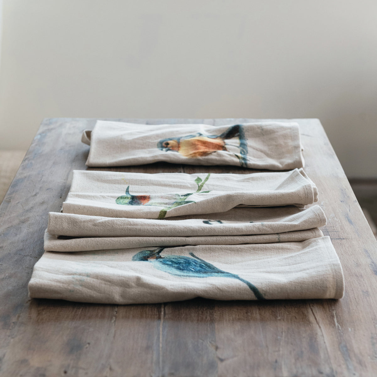 Bird Printed Tea Towel
