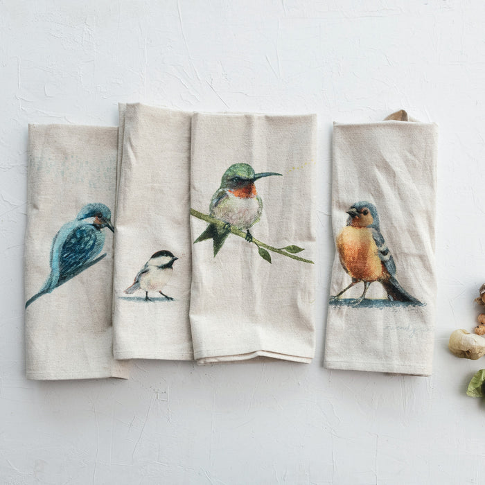 Bird Printed Tea Towel