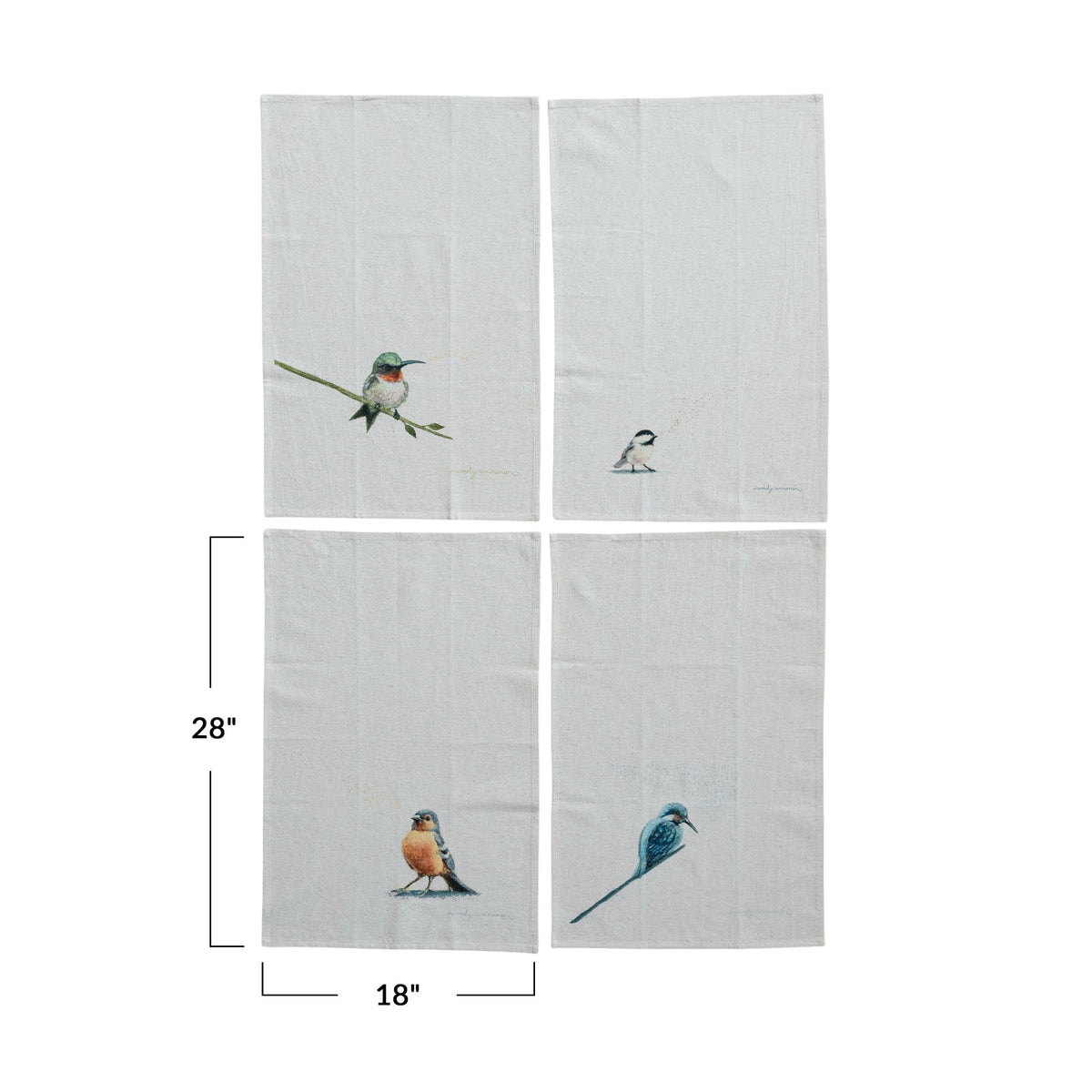 Bird Printed Tea Towel