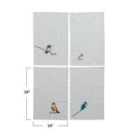 Bird Printed Tea Towel