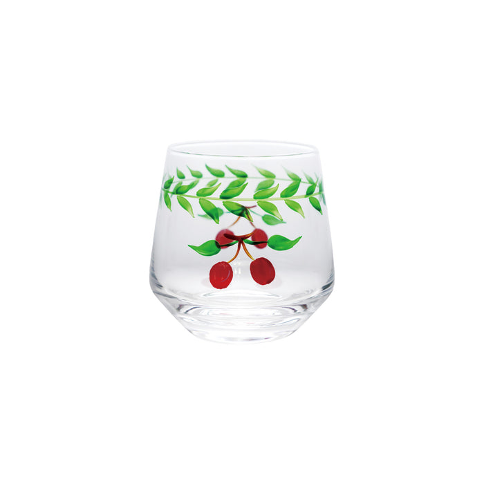 Cherries Drinking Glass