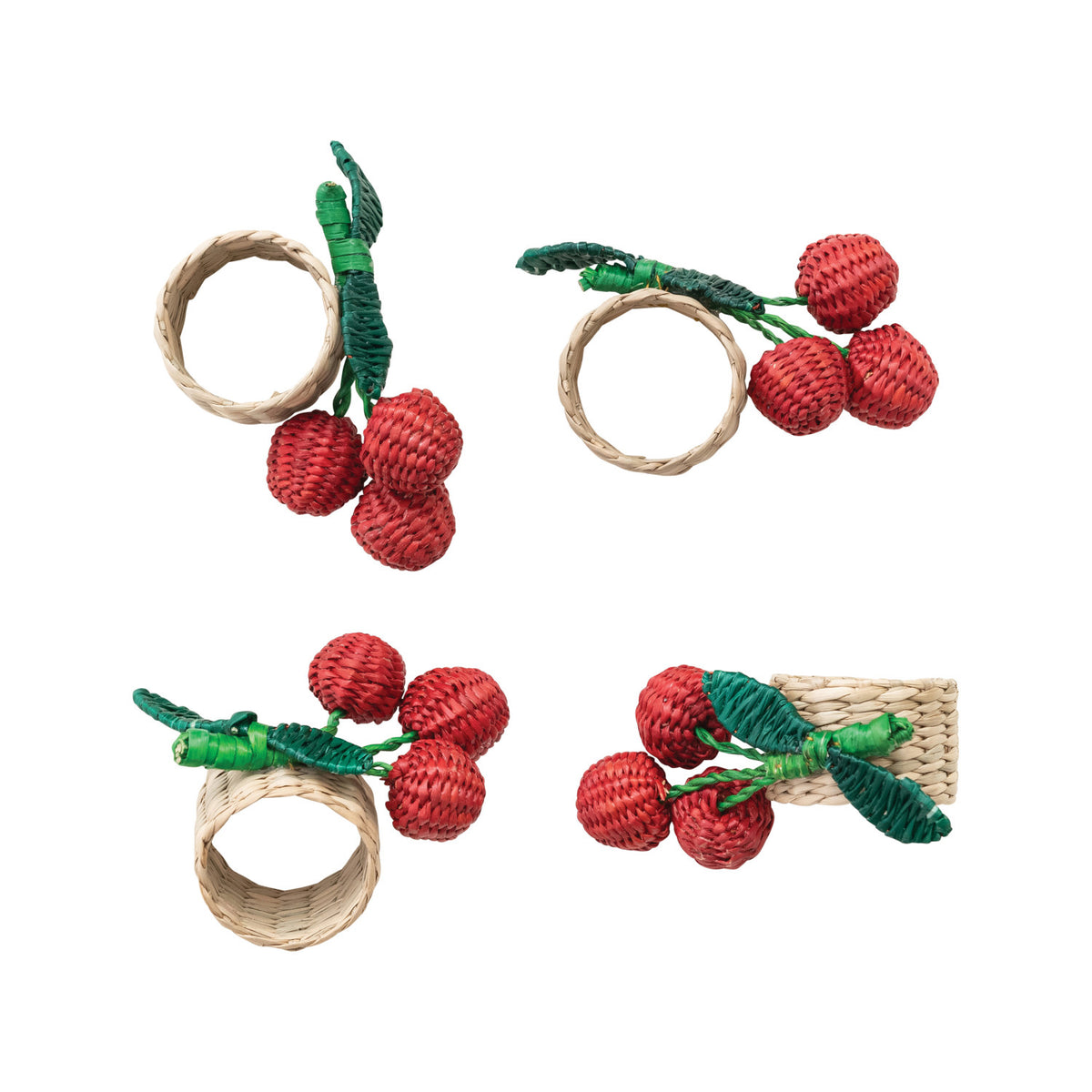 Seagrass Cherry Napkin Rings