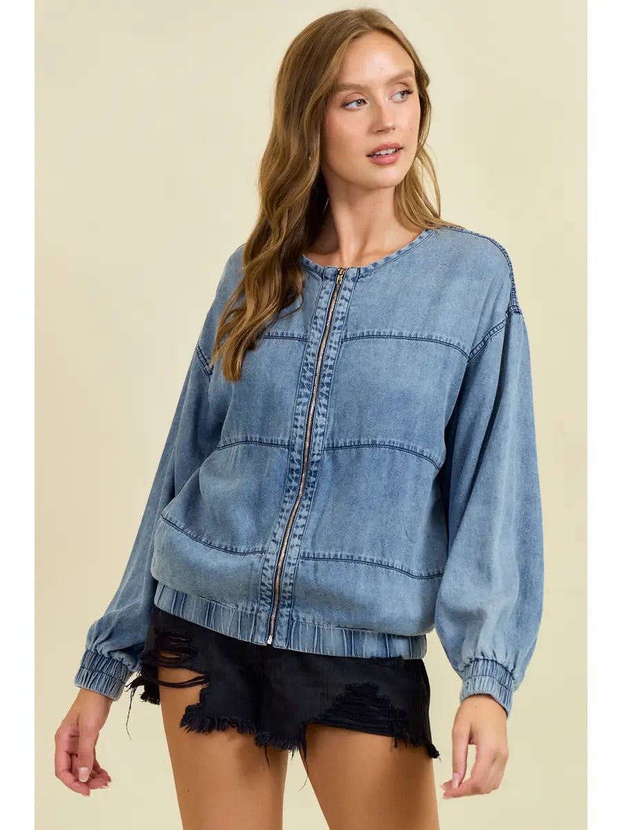 Denim Bomber Jacket