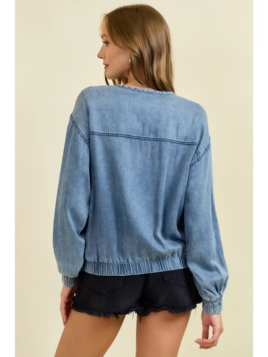 Denim Bomber Jacket