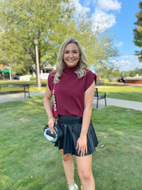 Faux Leather Mini Skirt