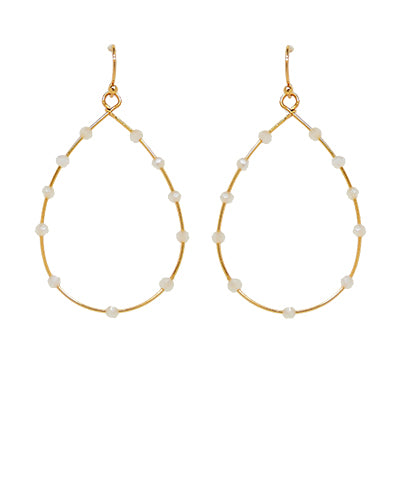 Glass Deco Teardrop Earrings