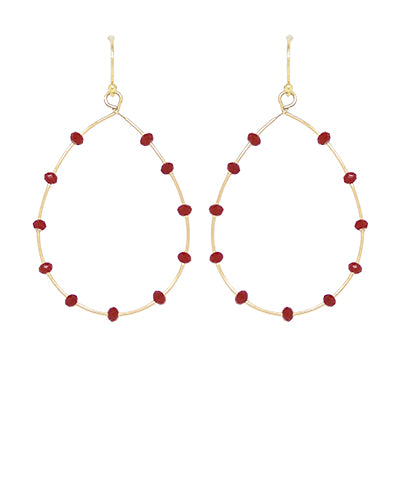 Glass Deco Teardrop Earrings
